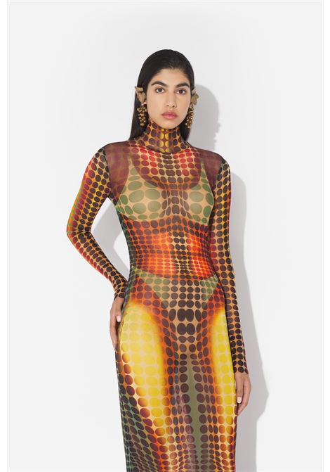 abito lungo donna multicolor JEAN PAUL GAULTIER | 26/01-W-DR131-M018P155060